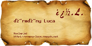 Örmény Luca névjegykártya